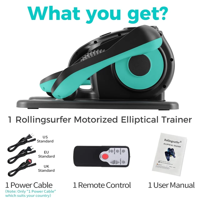 Alt view image 7 of 7 - Under Desk Elliptical Machine, Electric Leg Exerciser for Seniors, Compact Seated Pedal Exerciser, Portable Elliptical Trainer with Remote and Non-Slip Pedals for Teens Adults
