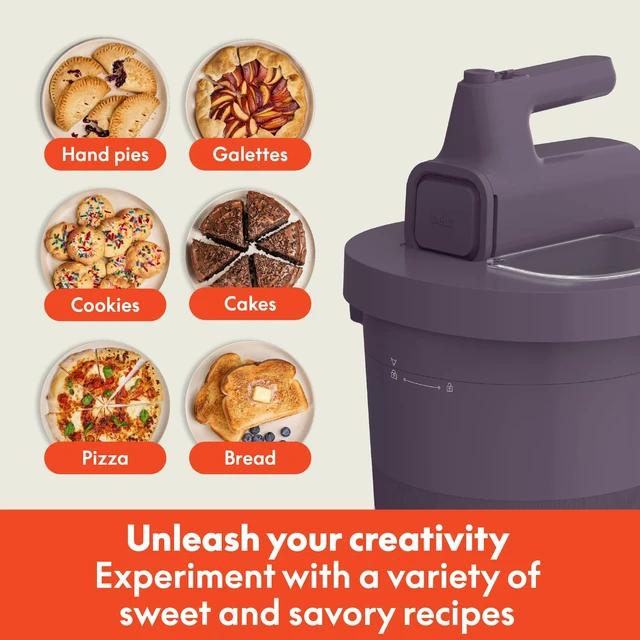 Alt view image 5 of 6 - 3.5 Qt Hand & Stand Mixer, 2 in 1 Electric Mixer with Bowl, Plum