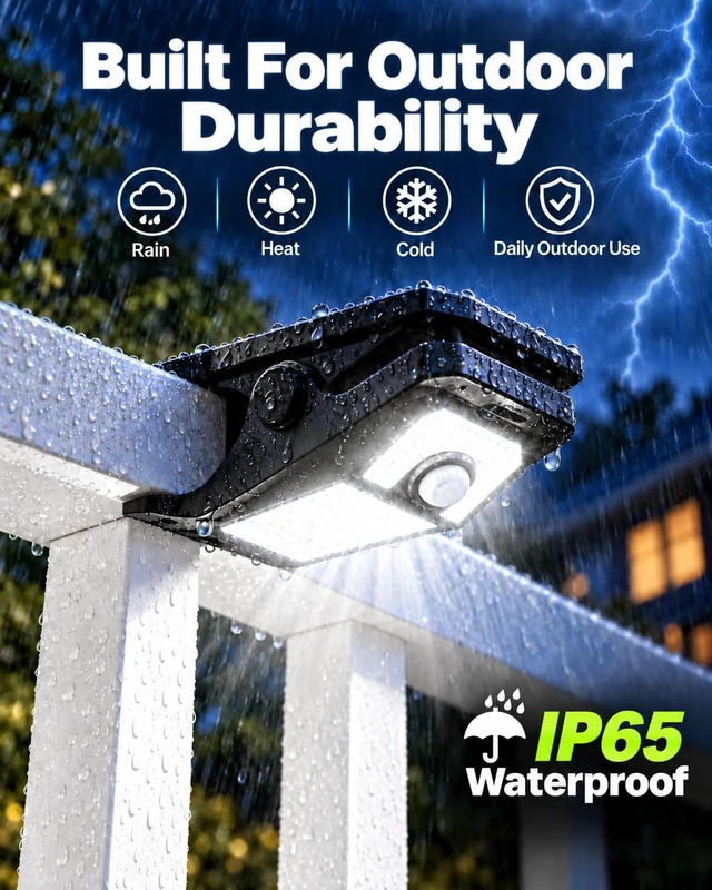 Alt view image 7 of 7 - 118Leds Solar Motion Sensor Lights Outdoor, Clip on Solar Lights Outdoor Waterproof, High Bright Solar Powered Security Lights for Outside Fence Chain Link Camping (4, 118 LED)