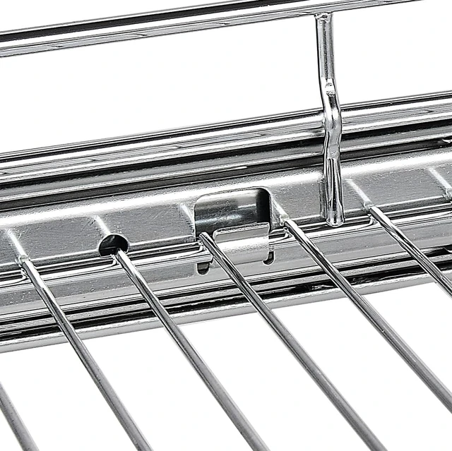 Alt view image 5 of 7 - Pull Out Cabinet Organizer 2 Pack (15" W x 21" D), Pull out Shelves 1 Tier, Cabinet Slide Out Shelves for Base Cabinet Organization in Kitchen Bathroom Pantry, Bottom Mount, Chrome Finish