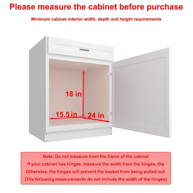 Alt view image 3 of 7 - Pull Out Cabinet Organizer 14"W 21"D 2-Tier Slide Out Storage Shelf