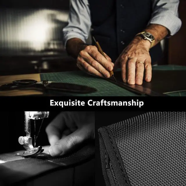 Alt view image 6 of 7 - SOEWIOU Rugged Nylon Holster Compatible with iPhone 16/15/14/13/12 Pro Max & Plus,17 Air Models, Galaxy S24/S23/S21/S20 FE Cell Phone Belt Holder for Men, Black - XL