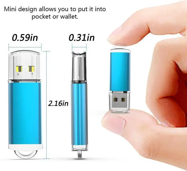 Alt view image 4 of 7 - SOEWIOU 5 Pack 64GB Flash Drive 64 GB USB Flash Drives USB 2.0 Thumb Drive Gig Zip Drive Stick 64G Flash Memory Stick Jump Drives for PC Laptop, Multicolored