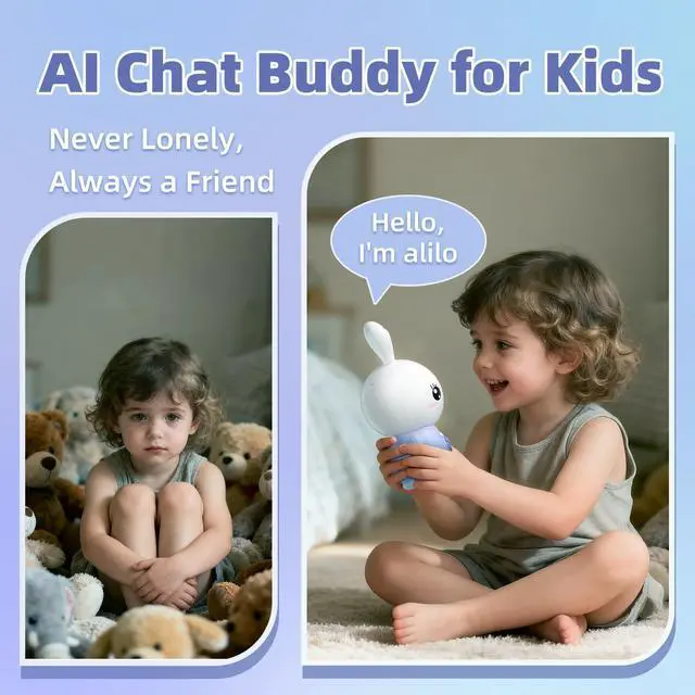 Alt view image 2 of 7 - SOEWIOU AI Toys for Kids, Smart Companion with Real-Time Voice, 4 Agents & 91 Languages, Preloaded 48 Bunny English/50 Stories/66 Music/28 Lullabies/34 Classical Tunes, Bluetooth Speaker
