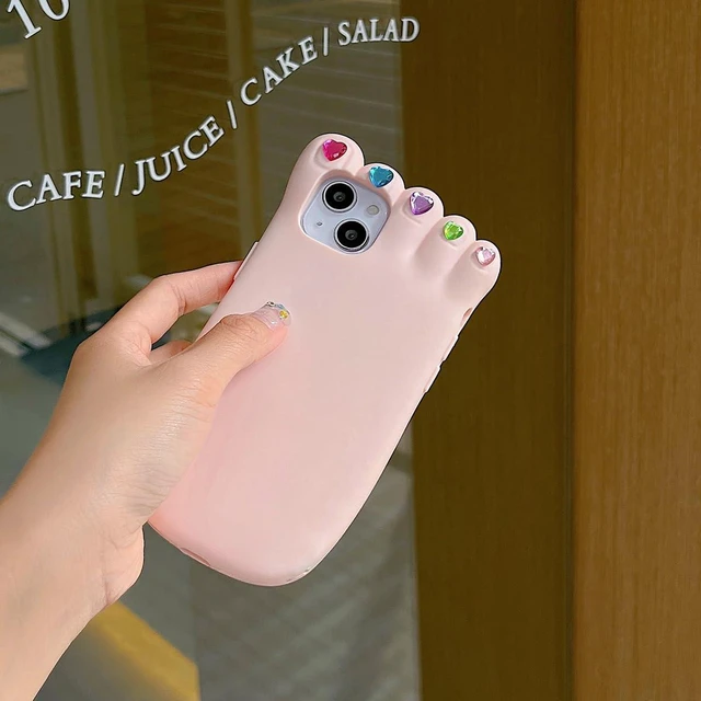 Alt view image 2 of 7 - SOEWIOU Case for iPhone 13,3D Kawaii Phone Cases Funny Cute Cartoon Foot Nail EnhancementCover Soft Silicone Gel Drop Protection Case Women Girls for iPhone 13