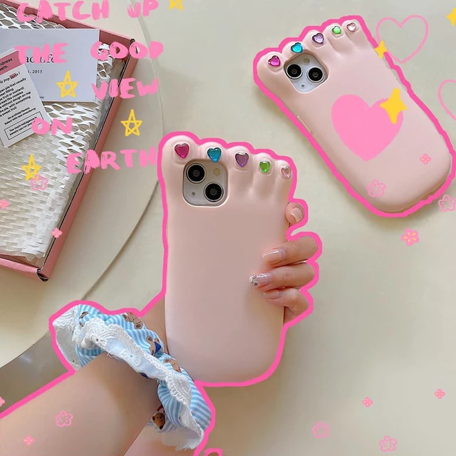 Alt view image 5 of 7 - SOEWIOU Case for iPhone 13,3D Kawaii Phone Cases Funny Cute Cartoon Foot Nail EnhancementCover Soft Silicone Gel Drop Protection Case Women Girls for iPhone 13