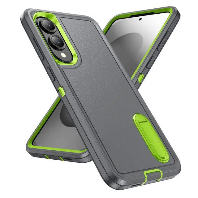 Alt view image 2 of 7 - SOEWIOU Case with Stander Fashion Cover KickStand Case For Samsung Galaxy S25 Edge (Gray)