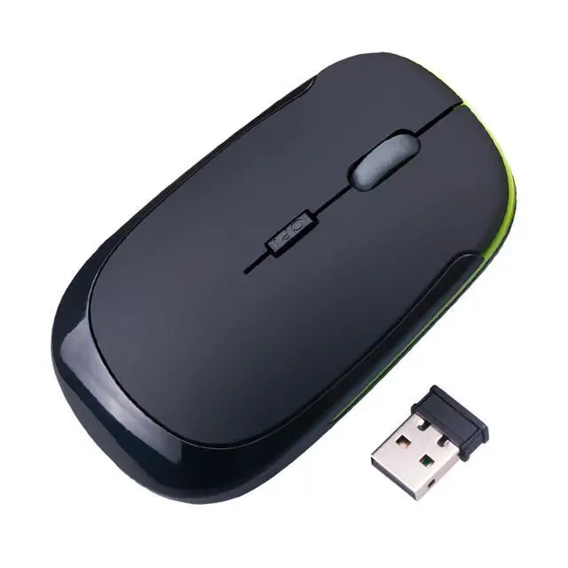 Alt view image 8 of 14 - JINHEZO for Computer Laptop Mouse Wireless, 2.4G Portable USB Optical Wireless Slim Computer Mice with USB Nano Receiver, Compatible with Win XP, 8, 9, 10, 11, etc (Black)