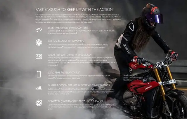 Alt view image 11 of 14 - SanDisk 64GB Extreme microSDXC UHS-I/U3 A2 Micro SD Card with Adapter, Speed Up to 170MB/s (SDSQXAH-064G)