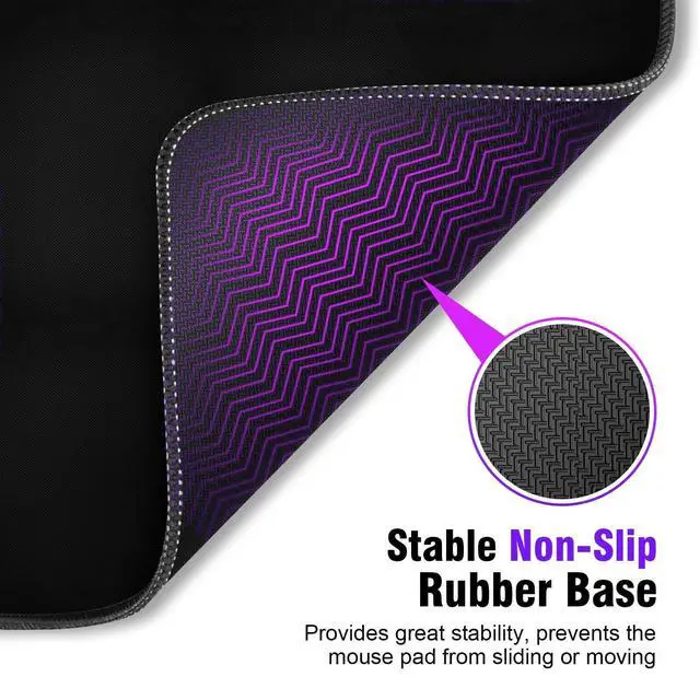 Alt view image 10 of 14 - SOEWIOU Black Mouse Pad, Soft Comfortable Support & Smooth High Precision Fabric Mousepad, 8.3 x 10.2in Portable Size Small Mouse Pad, Anti-Slip Rubber Base, Mousepad for Desk, Gaming, Office