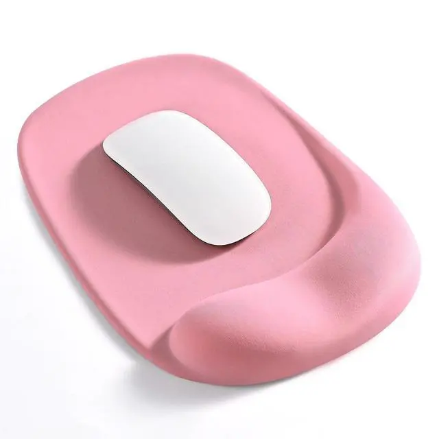 Alt view image 8 of 14 - SOEWIOU Mouse Pad with Gel Wrist Support, Office Decor for Women, Lycra Surface Smooth Control, Non Slip PU Base, Ergonomic Portable Mousepad for Travel, Laptop, Desk Accessories