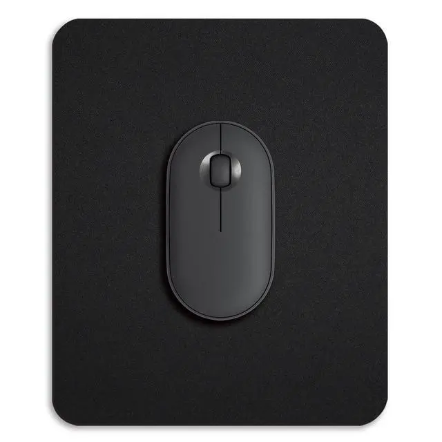 Alt view image 7 of 12 - SOEWIOU Small Mouse Pad with Waterproof Surface, Basic Computer Mousepad for Desk, Compact Size 8.5 x 7 Inches, Non-Slip Rubber Base, Black