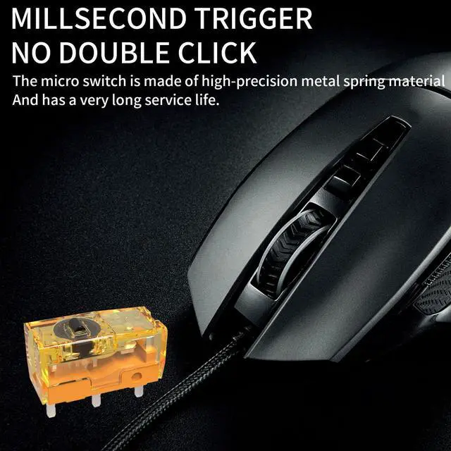 Alt view image 12 of 14 - NoirVogel TTC Dustproof Gold Micro Mouse Switch (4Pcs-Dustproof Gold), 0.74N, 80 Million Clicks for Gaming Mouse