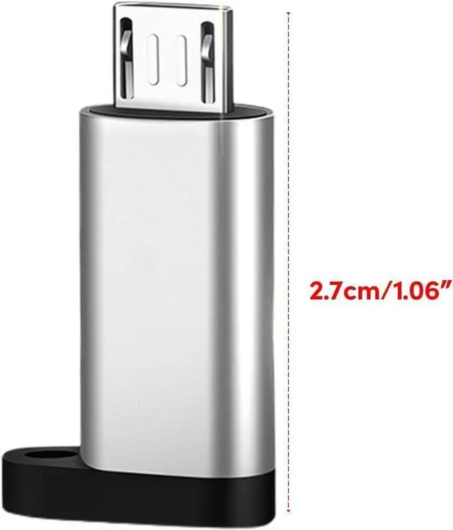 Alt view image 9 of 14 - SOEWIOU GANPUB Black Type C Female to Micro USB Male Converter Support Charging and Data Sync to Micro USB Adapter Connector with Lanyard USB to Micro Adapter,Cables and Adapters