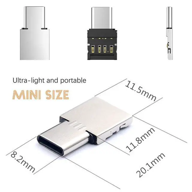 Alt view image 13 of 14 - SOEWIOU Wansurs USB C to USB Adapter, 10 Pack Miniest USB C to A Male to Female Adapter, Hidden and Slim Converter Adapter for USB Cable.