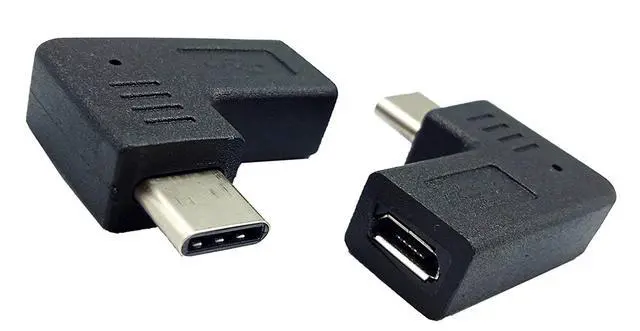 Alt view image 8 of 14 - zdyCGTime USB-C to Micro USB Adapter,Right & Left Angle USB Type C Male to Micro USB Female Data Sync and Charging Converter Adapter for Phones, Computers, Tablets(90 Degree Type C) 2 Packs