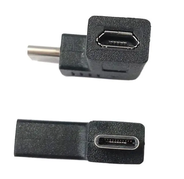Alt view image 10 of 14 - zdyCGTime USB-C to Micro USB Adapter,Right & Left Angle USB Type C Male to Micro USB Female Data Sync and Charging Converter Adapter for Phones, Computers, Tablets(90 Degree Type C) 2 Packs