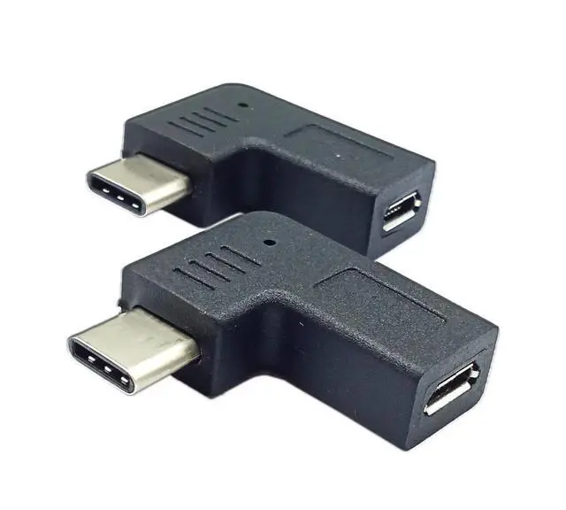 Alt view image 11 of 14 - zdyCGTime USB-C to Micro USB Adapter,Right & Left Angle USB Type C Male to Micro USB Female Data Sync and Charging Converter Adapter for Phones, Computers, Tablets(90 Degree Type C) 2 Packs