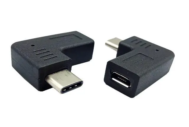 Alt view image 12 of 14 - zdyCGTime USB-C to Micro USB Adapter,Right & Left Angle USB Type C Male to Micro USB Female Data Sync and Charging Converter Adapter for Phones, Computers, Tablets(90 Degree Type C) 2 Packs