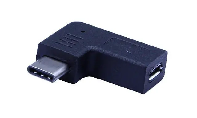 Alt view image 14 of 14 - zdyCGTime USB-C to Micro USB Adapter,Right & Left Angle USB Type C Male to Micro USB Female Data Sync and Charging Converter Adapter for Phones, Computers, Tablets(90 Degree Type C) 2 Packs