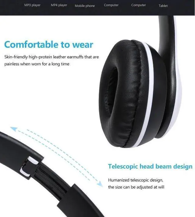 Alt view image 6 of 7 - SOEWIOU Hybrid Noise Cancelling Headphones, Wireless Bluetooth, Mic, Deep Bass, Soft Earpads, Fast Charging, Transparent Modes