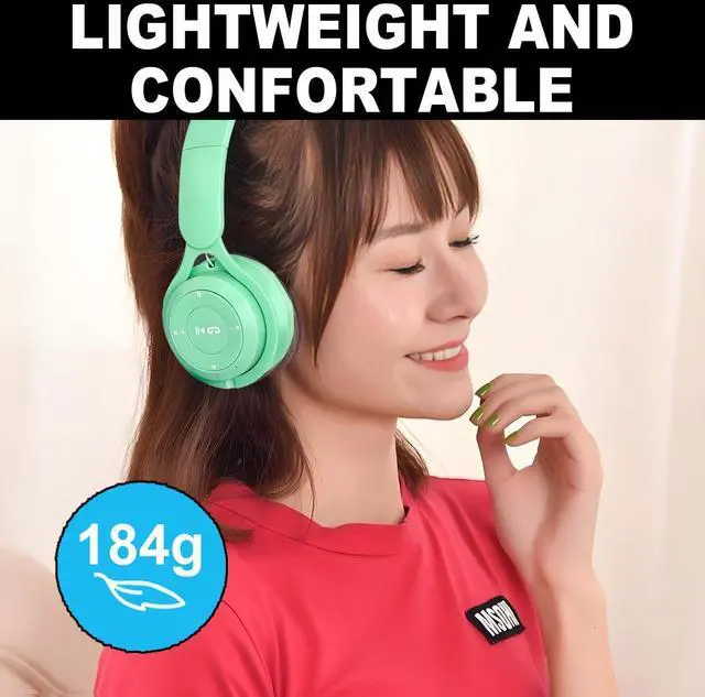 Alt view image 9 of 14 - Upgraded Hybrid Noise Cancelling Headphones with Transparent Modes Wireless Bluetooth with Mic Deep Bass Soft-Earpads Hi-Fi Audio Comfortable Fit Long Playtime for Home Office Travel Over Ear Green