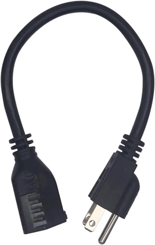 Alt view image 5 of 5 - SOEWIOU Short Power Extension Cord ,16AWG/13A,Outlet Saver, 3 Prong Male Plug to Female Socket Heavy Duty Power Extension Cable(1FT/0.3M)