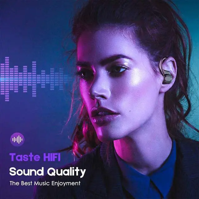 Alt view image 5 of 7 - SOEWIOU Bluetooth Earphones Over Ear Bluetooth Headphones True Wireless Earbuds with Charging Case IPX6 Waterproof Hi-Fi Stereo Sound Earphones Built-in Mic in-Ear Headsets Deep Bass for Sport Running