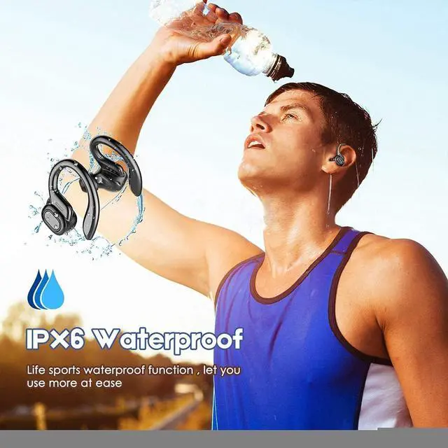 Alt view image 7 of 7 - SOEWIOU Bluetooth Earphones Over Ear Bluetooth Headphones True Wireless Earbuds with Charging Case IPX6 Waterproof Hi-Fi Stereo Sound Earphones Built-in Mic in-Ear Headsets Deep Bass for Sport Running