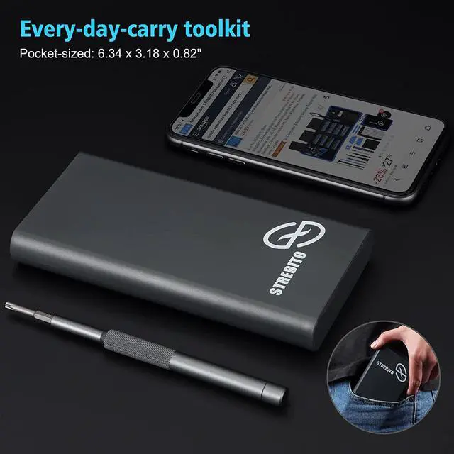 Alt view image 7 of 7 - SOEWIOU Small Screwdriver Set 39 in 1 Precision Screwdriver Set, Electronics Tool Kit Screwdriver Kit - PC, Laptop, RC, Computer, Phone Repair Kit, S2 Steel Long Bits - Torx, Pentalobe, Triwing