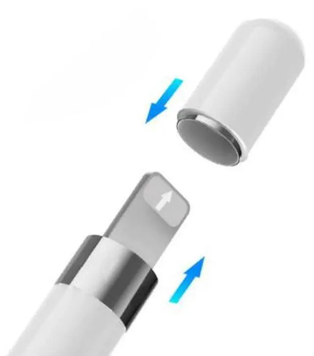 Main image of SOEWIOU Apple Pencil Charging Adapter, Replacement Cap & Nib, Charging Cable for Apple Pencil 1st/2nd Gen, Plug & Play, Durable & Universal