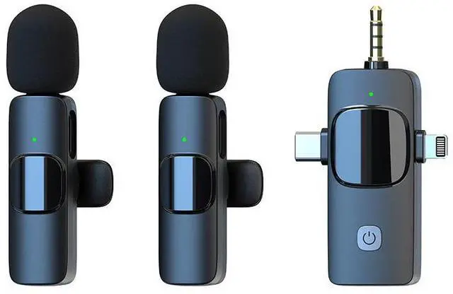 Main image of SOEWIOU K8 K9 2.4G Wireless Lavalier Microphone 1 Transmitter 1 Receiver/1 TX 2 RX, Reverb Monitor Speaker, TYPE-C Plug Play, Lapel Mic for TikTok YouTube Live Streaming Vlog Interview Video Recording