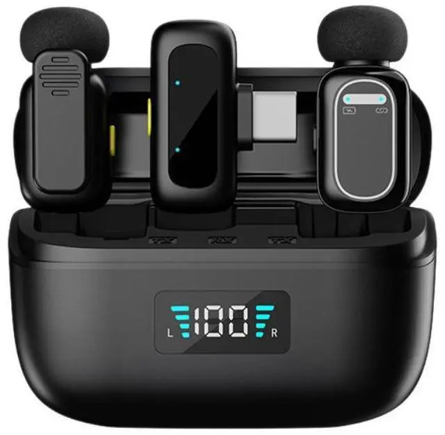 Main image of SOEWIOU M43 Mini Wireless Finger Lavalier Microphone, Clip-on Design, Bluetooth, Noise Reduction, Mobile Live Streaming & Recording Mic for TikTok YouTube Vlog