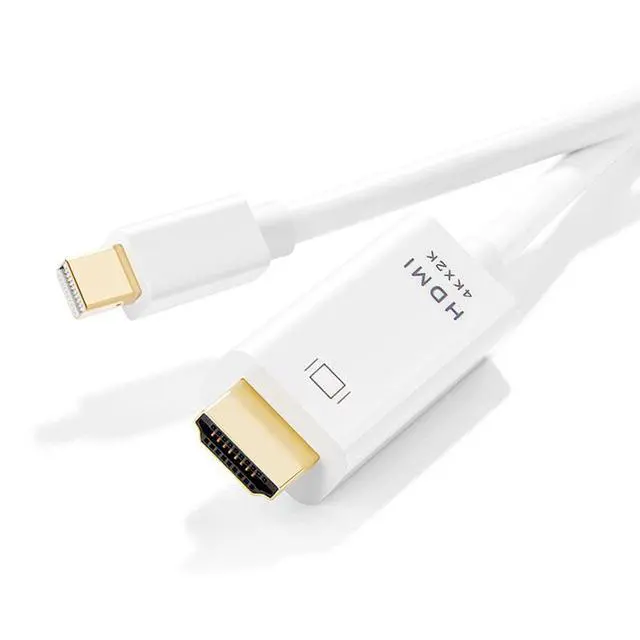 Alt view image 7 of 7 - SOEWIOU 1.8M Mini DisplayPort to HDMI Cable, 4K@60Hz UHD Video Converter Cord, Thunderbolt Compatible Mini DP to HDTV Monitor Projector Adapter Wire