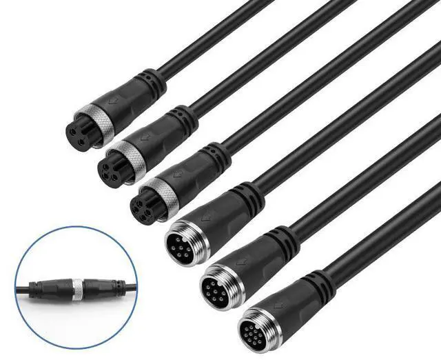 Alt view image 2 of 4 - SOEWIOU GX16 M16 Aviation Plug Cable, 7Pin IP67 Waterproof Connector Power Wire, Male 7P Heavy-Duty Cord for Vehicle Industrial Multi-Core Signal & Power Wiring