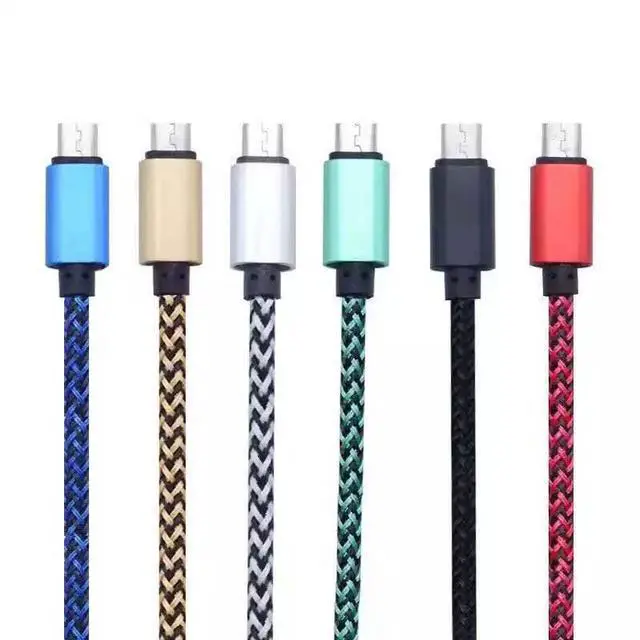 Alt view image 4 of 5 - SOEWIOU 2A Fast Charging Tiger Grid Aluminum Alloy Cable, Red 40 Inch Charging Cord for iPhone Android