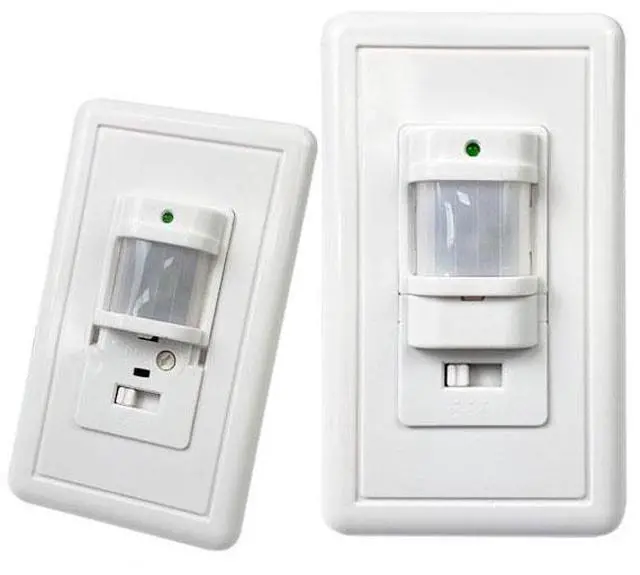 Alt view image 2 of 3 - SOEWIOU 110V-220V Wall-Mounted PIR Motion Sensor Switch, Infrared Motion Activated Light Switch with Adjustable Settings for Stairs & Corridors
