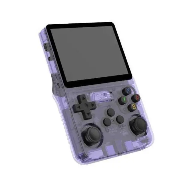 Alt view image 2 of 4 - SOEWIOU R36S Retro Handheld Game Console, Open Source Linux System, 3.5 Inch IPS Screen, 64GB, Purple Transparent, Portable Video Game Player