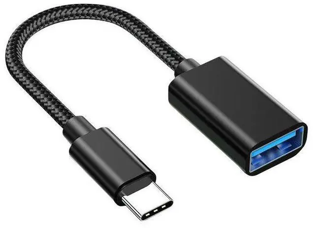 Alt view image 2 of 3 - SOEWIOU USB-C to USB 2.0 OTG Adapter Cable, Type-C to USB-A Female, Fast Charging Data Cord for Phone Car U Disk, Black