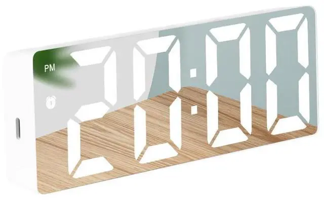 Main image of SOEWIOU Minimalist Ins Digital Clock, Mute Multifunctional Electronic Alarm Clock, Desktop Time Clock for Bedroom Living Room Home Decor