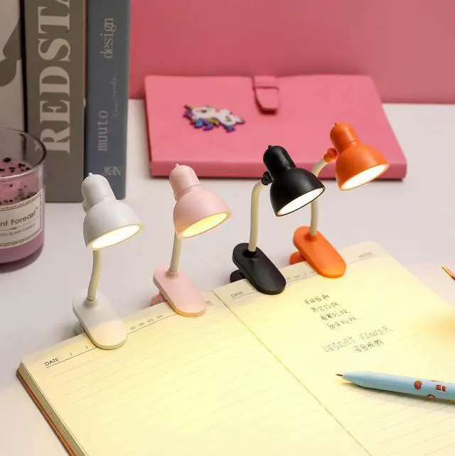 Alt view image 5 of 7 - SOEWIOU Mini Clip On Desk Lamp, Portable Book Clip Night Light, Flexible Gooseneck Lamp with Adjustable Rotation for Reading