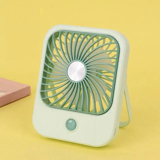 Alt view image 2 of 5 - SOEWIOU Pink Mini Foldable Desk Fan with Stand, USB Rechargeable Portable Fan, 3 Speed Wind Adjustment, Personal Cooling Fan for Office Dorm Outdoor Travel