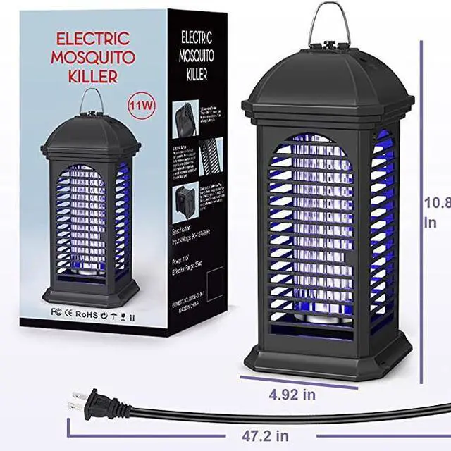 Alt view image 6 of 7 - SOEWIOU 11W High Power Electric Shock Mosquito Killer Lamp, Indoor Bug Zapper, Household Fly Insect Trap for Bedroom Living Room Kitchen
