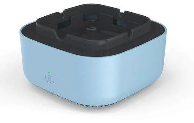 Main image of SOEWIOU Sky Blue Negative Ion Air Purifier Ashtray, Battery Powered Smoke Remover Ashtray, Portable Secondhand Smoke & Odor Eliminator for Bedroom Restaurant