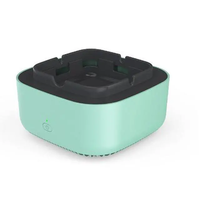 Alt view image 4 of 4 - SOEWIOU Fresh Green Negative Ion Air Purifier Ashtray, Battery Operated Smoke Absorbing Ashtray, Portable Secondhand Smoke & Dust Remover for Bedroom Restaurant Office