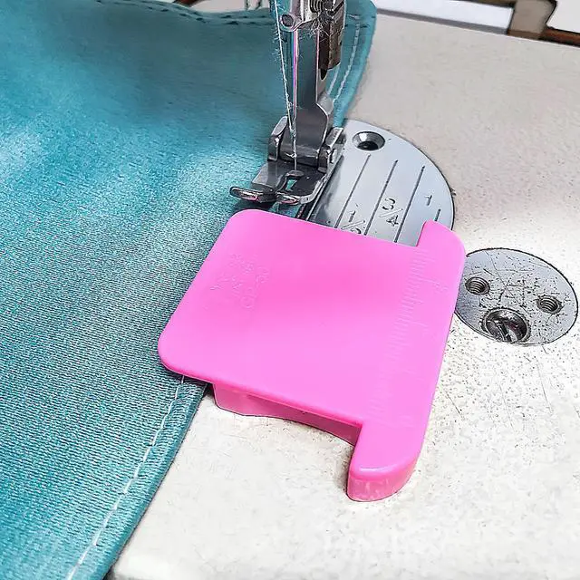 Alt view image 3 of 3 - SOEWIOU Magnetic Seam Guide for Sewing Machine, Multi-Function Strong Magnetic Sewing Guide with Measuring Scale, Adjustable Seam Edge Guide, Quilting Hem Guide Presser Foot Attachment, Blue