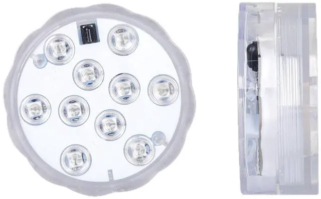Main image of SOEWIOU 10 LED Submersible Pool Light, Waterproof Underwater LED Light with 24/28-Key Remote Control, RGB Color Changing Accent Light for Pool, Hot Tub, Aquarium, Vase, Pond & Party Decor