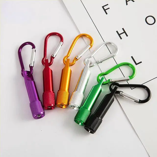 Main image of SOEWIOU Mini LED Flashlight with Carabiner Clip, High Brightness Portable Keychain Flashlight, Compact Handheld EDC Torch for Camping, Hiking, Emergency & Outdoor Use, Silver
