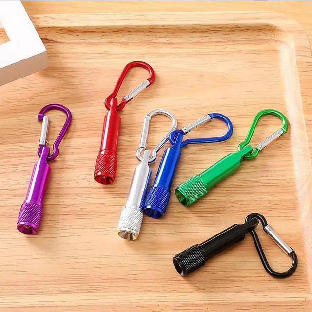 Alt view image 2 of 6 - SOEWIOU Mini LED Flashlight with Carabiner Clip, High Brightness Portable Keychain Flashlight, Compact Handheld EDC Torch for Camping, Hiking, Emergency & Outdoor Use, Black