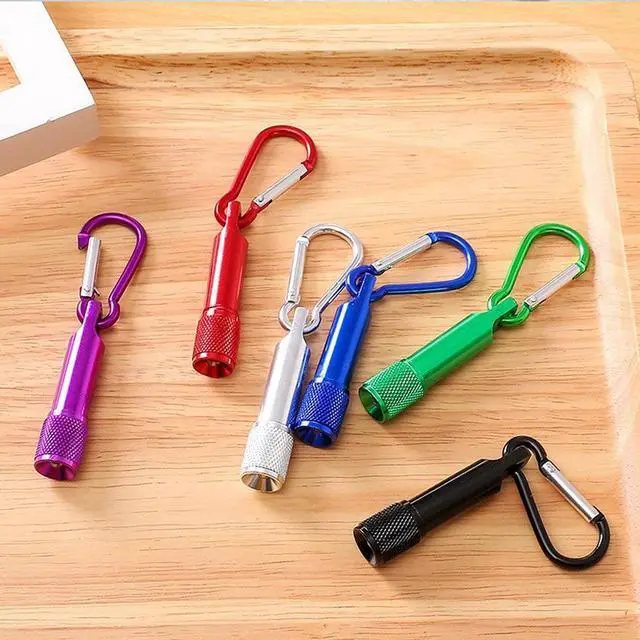 Alt view image 2 of 6 - SOEWIOU Mini LED Flashlight with Carabiner Clip, High Brightness Portable Keychain Flashlight, Compact Handheld EDC Torch for Camping, Hiking, Emergency & Outdoor Use, Gold